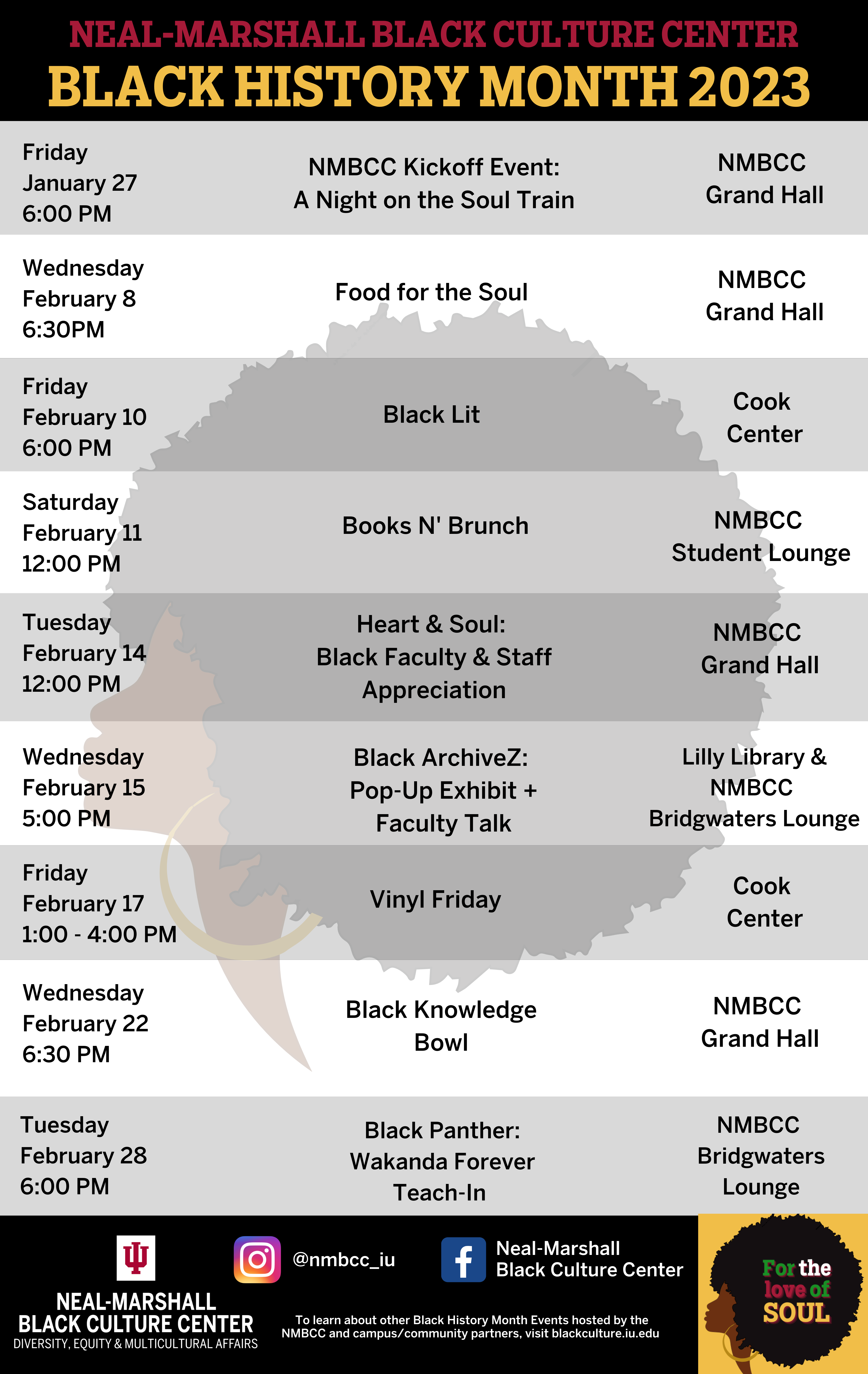 Black History Month Programming Neal Marshall Black Culture Center